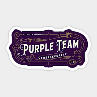 Purple Team (Purple Background) Sticker